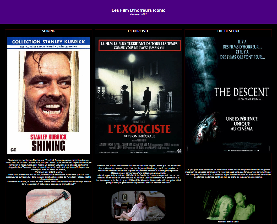 Maquette de Film d'Horreur